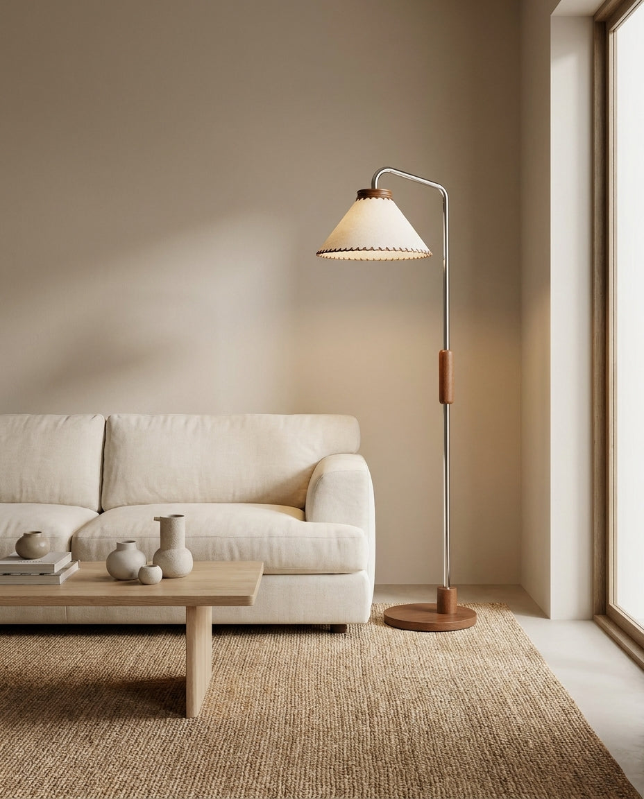Halsen Floor Curated Finished Iron Floor Lamp – architectural ceiling profile