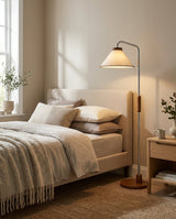 Halsen Floor Curated Finished Iron Floor Lamp – handcrafted surface texture
