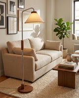 Halsen Floor Curated Finished Iron Floor Lamp – structural canopy joint detail