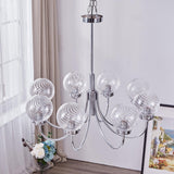 Hamilton Curated Mouth-Blown Frosted Glass Chand – dimensional scale reference