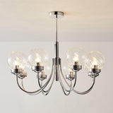 Hamilton Curated Mouth-Blown Frosted Glass Chand – unlit natural material contrast