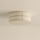 Spanish Alabaster Ceiling Light View 10 | Hashira Wabi-Sabi Fabric Ceiling Light | Designer Natural Linen Flush Mount | JINSHE | JINSHE