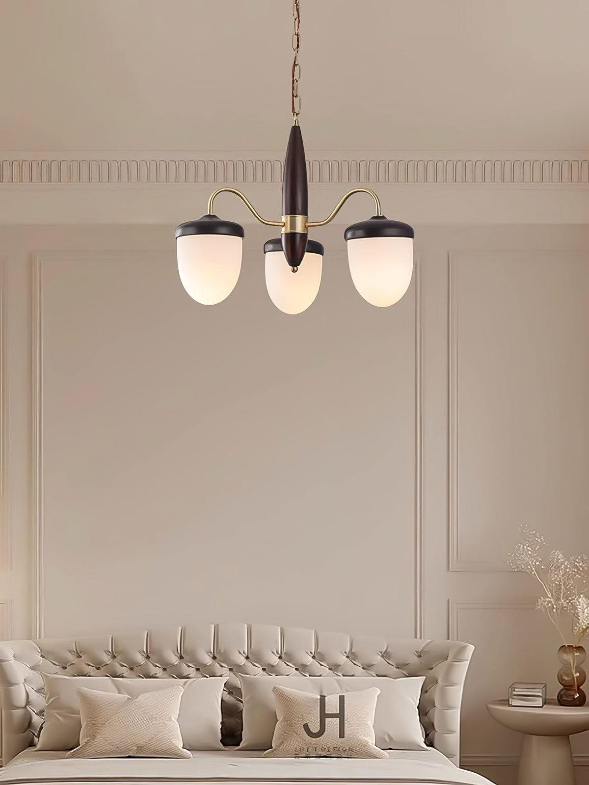 Hazelnut Branch Chandelier – Ambient Illumination in Luxury Interior Setting View 13