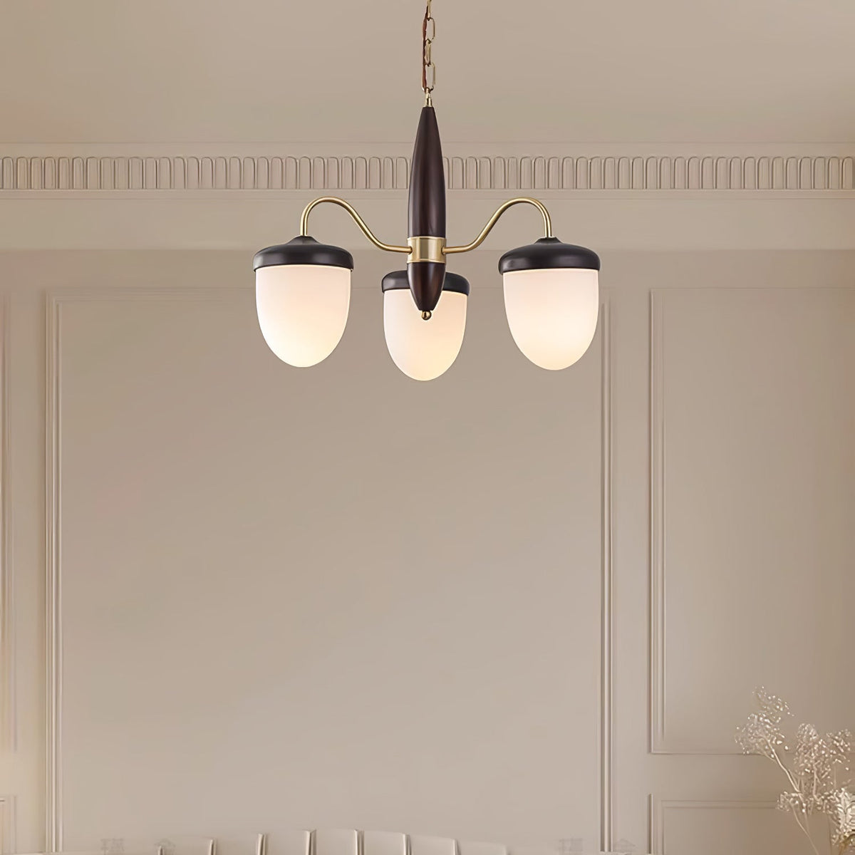 Hazelnut Branch Chandelier – Ambient Illumination in Luxury Interior Setting View 6