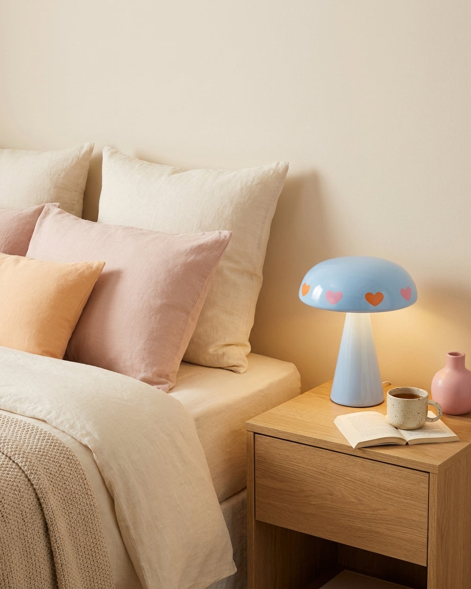 Heartelle Curated Iron & Glass Table Lamp