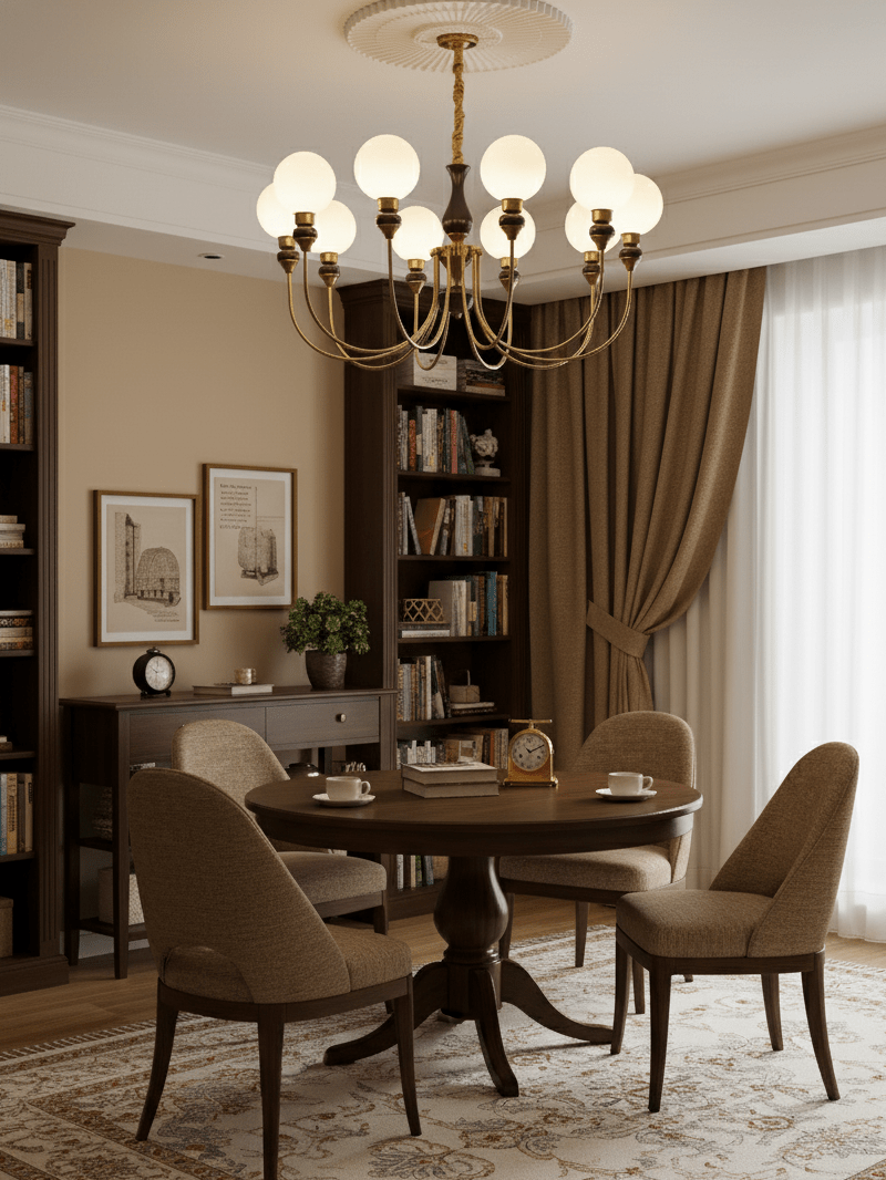 Helena Curve Chandelier – Ambient Illumination in Luxury Interior Setting View 11