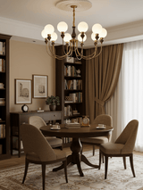 Helena Curve Chandelier – Ambient Illumination in Luxury Interior Setting View 11