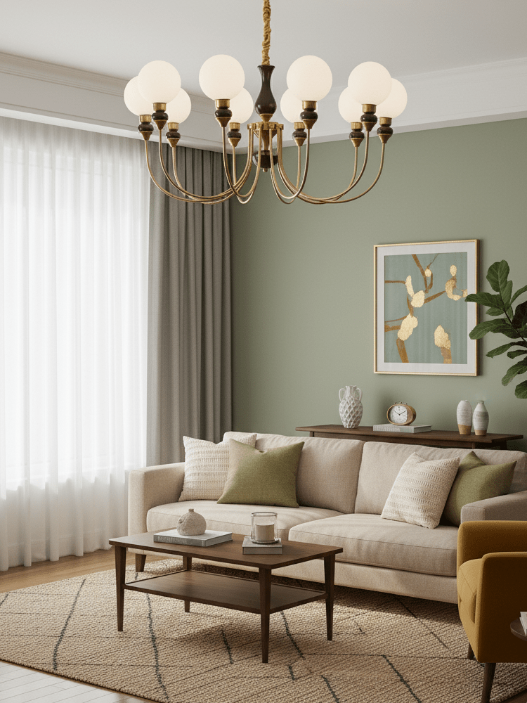 Helena Curve Chandelier – Ambient Illumination in Luxury Interior Setting View 5