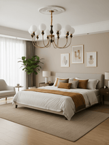 Helena Curve Chandelier – Ambient Illumination in Luxury Interior Setting View 7