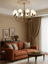 Helena Curve Chandelier – Ambient Illumination in Luxury Interior Setting View 15
