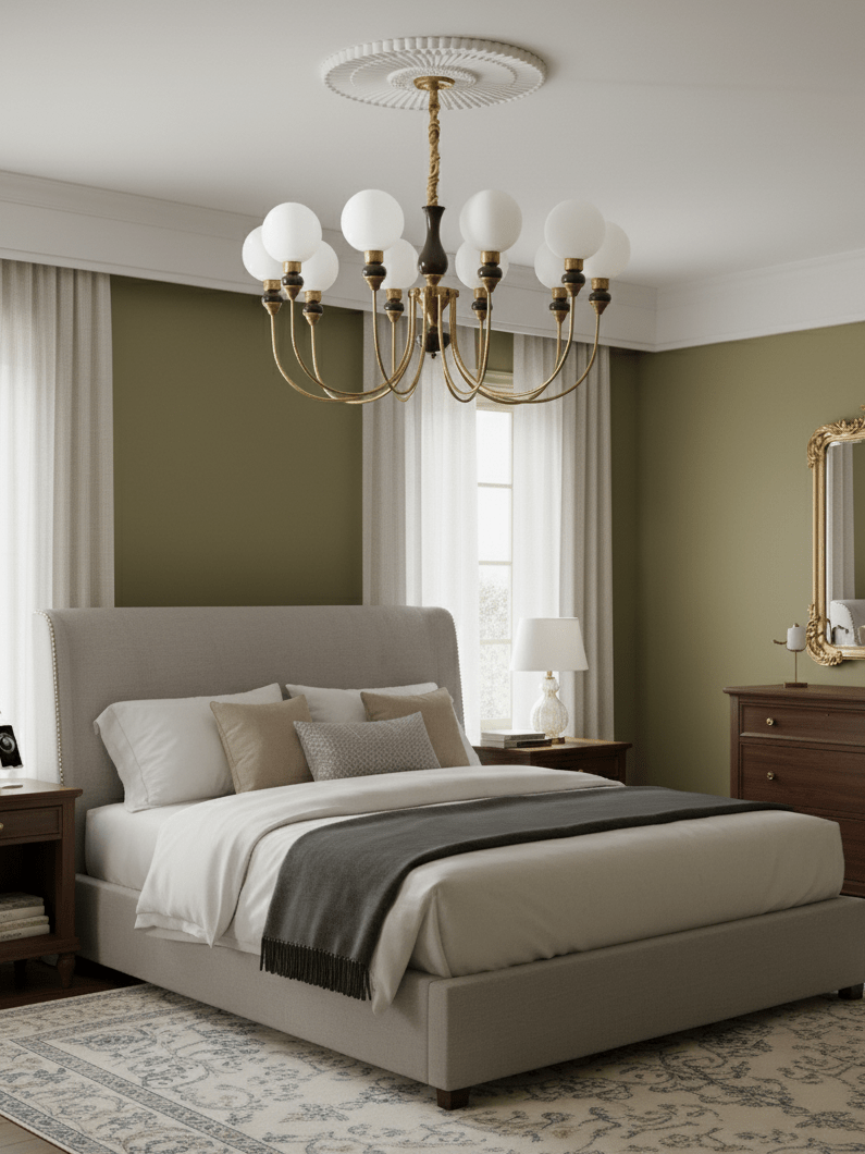 Helena Curve Chandelier – Ambient Illumination in Luxury Interior Setting View 14
