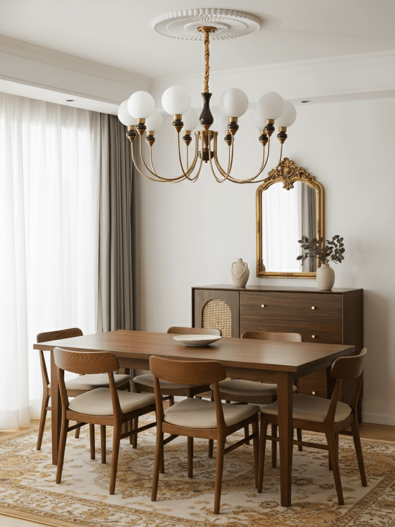 Helena Curve Chandelier – Ambient Illumination in Luxury Interior Setting View 4