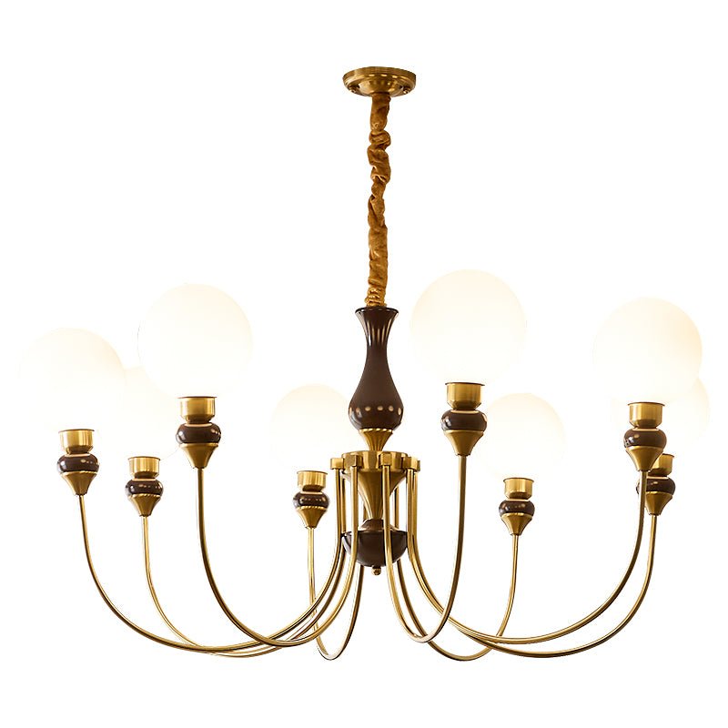 Helena Curve Chandelier – Ambient Illumination in Luxury Interior Setting View 17