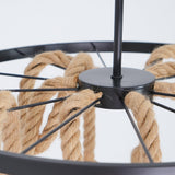 Hemp Rope Industrial Chandelier – Ambient Illumination in Luxury Interior Setting View 8