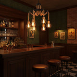 Hemp Rope Industrial Chandelier – Ambient Illumination in Luxury Interior Setting View 3