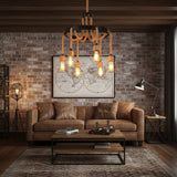 Hemp Rope Industrial Chandelier – Ambient Illumination in Luxury Interior Setting View 5
