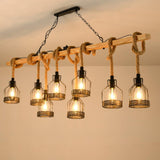 Hemp Rope Industrial Chandelier – Ambient Illumination in Luxury Interior Setting View 5