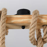 Hemp Rope Industrial Chandelier – Ambient Illumination in Luxury Interior Setting View 6