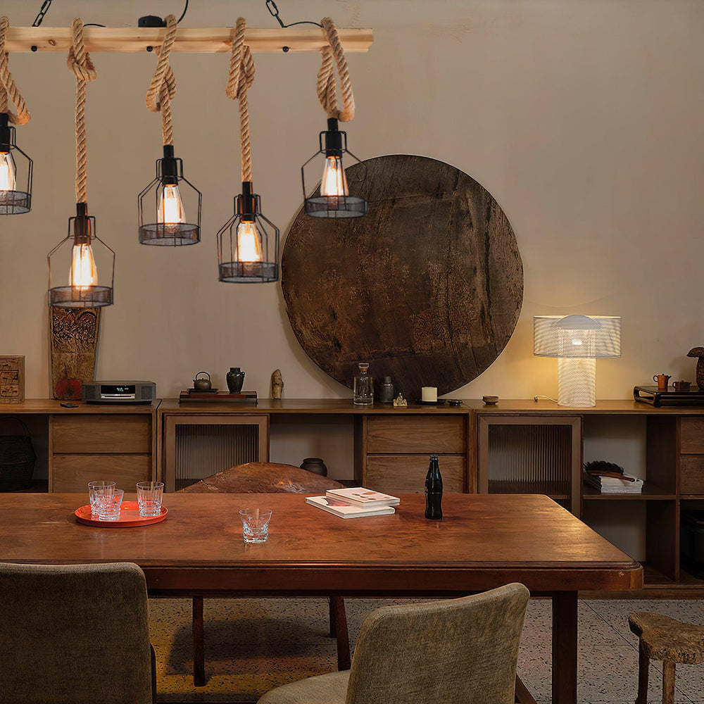 Hemp Rope Industrial Chandelier