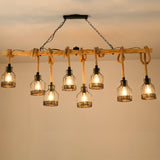 Hemp Rope Industrial Chandelier – Ambient Illumination in Luxury Interior Setting View 10