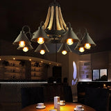 Hemp Rope Industrial Horn Chandelier – Ambient Illumination in Luxury Interior Setting View 9