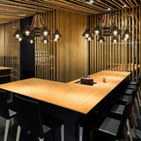 Hemp Rope Industrial Horn Chandelier – Ambient Illumination in Luxury Interior Setting View 11