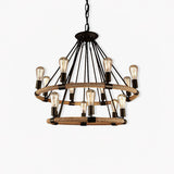 Hemp Rope Industrial Chandelier – Handcrafted Architectural Luxury Lighting Fixture