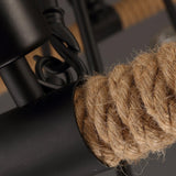 Hemp Rope Industrial Chandelier – Ambient Illumination in Luxury Interior Setting View 14