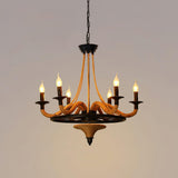 Hemp Rope Industrial Chandelier – Ambient Illumination in Luxury Interior Setting View 16