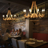 Hemp Rope Industrial Chandelier – Ambient Illumination in Luxury Interior Setting View 8