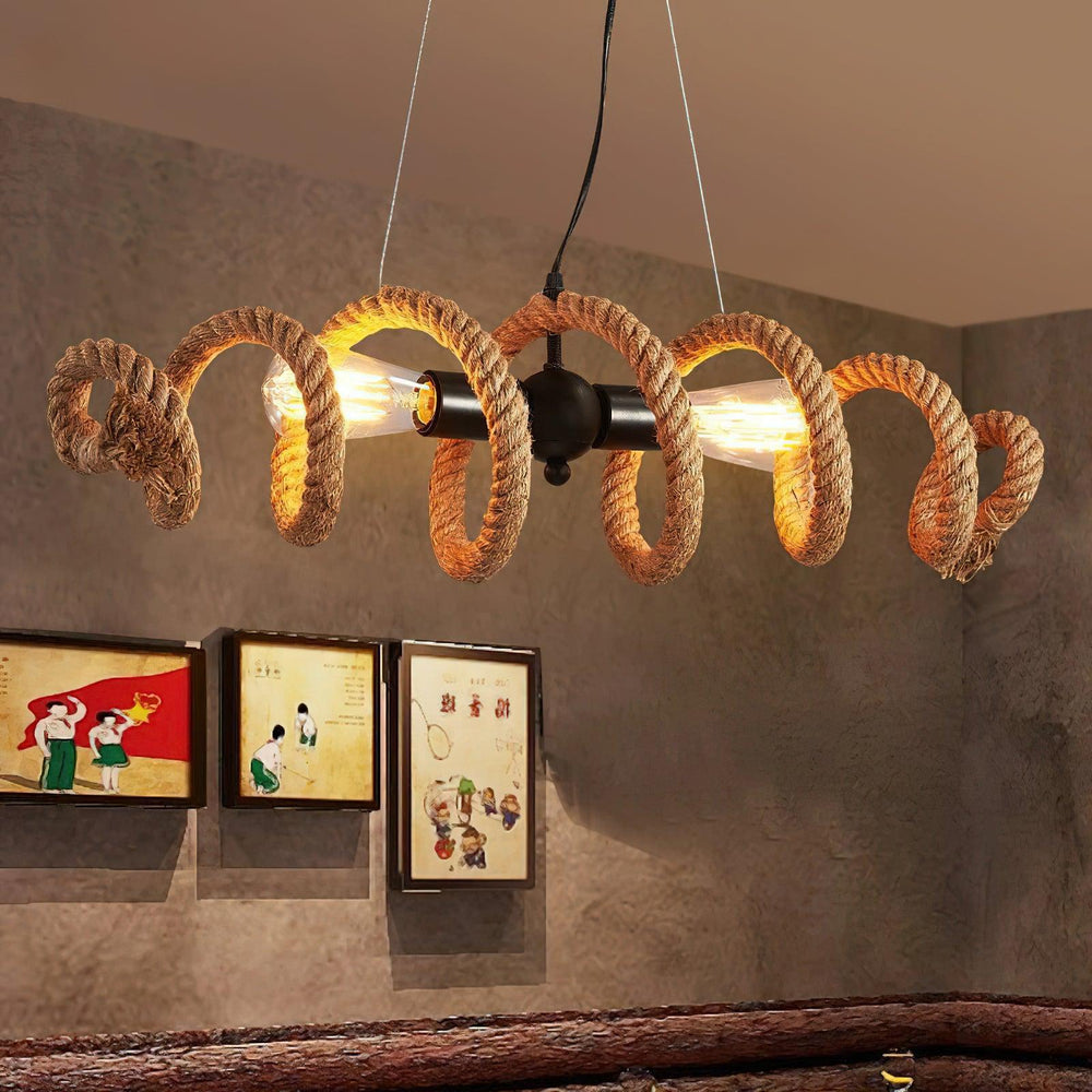 Hemp Rope Industrial Chandelier