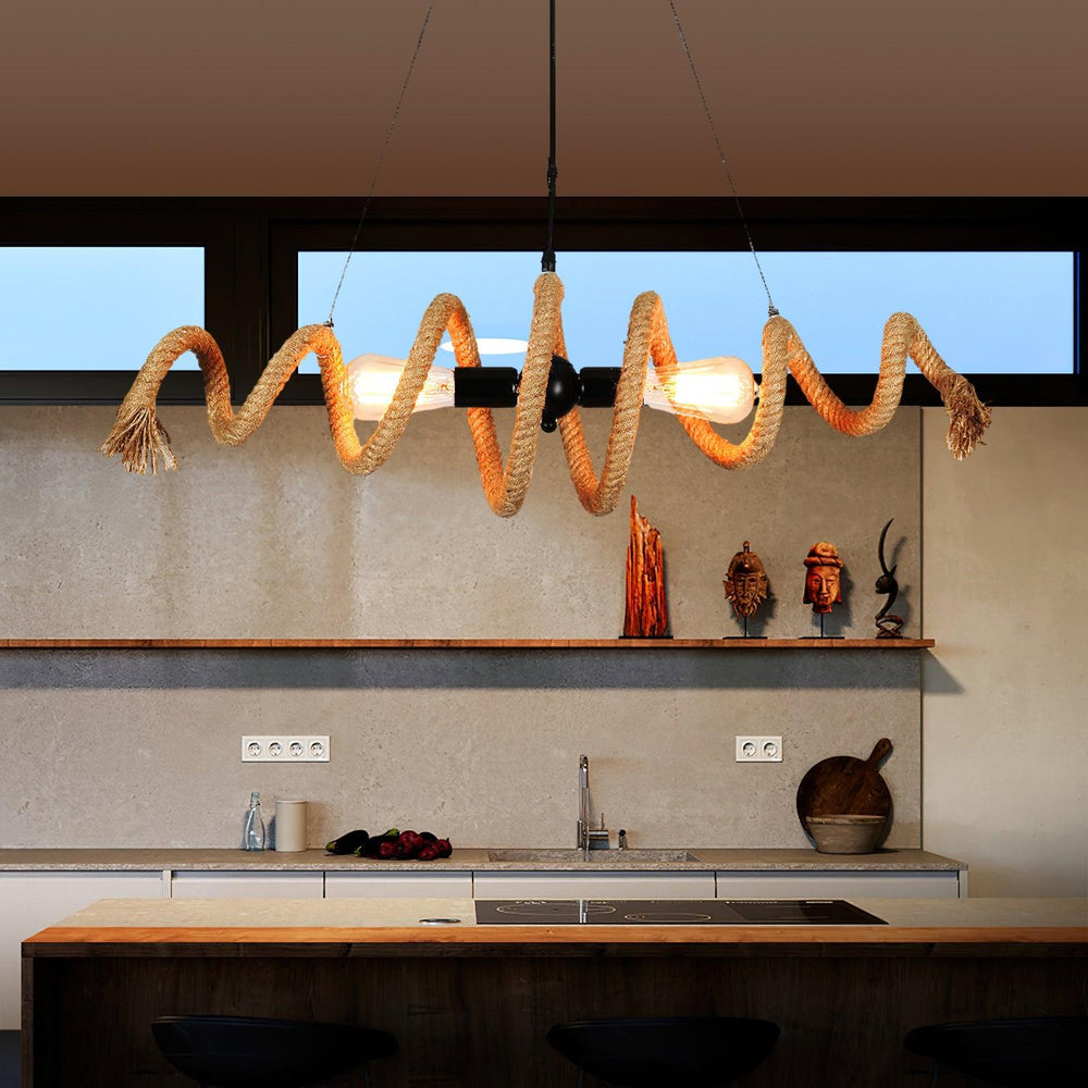 Hemp Rope Industrial Chandelier