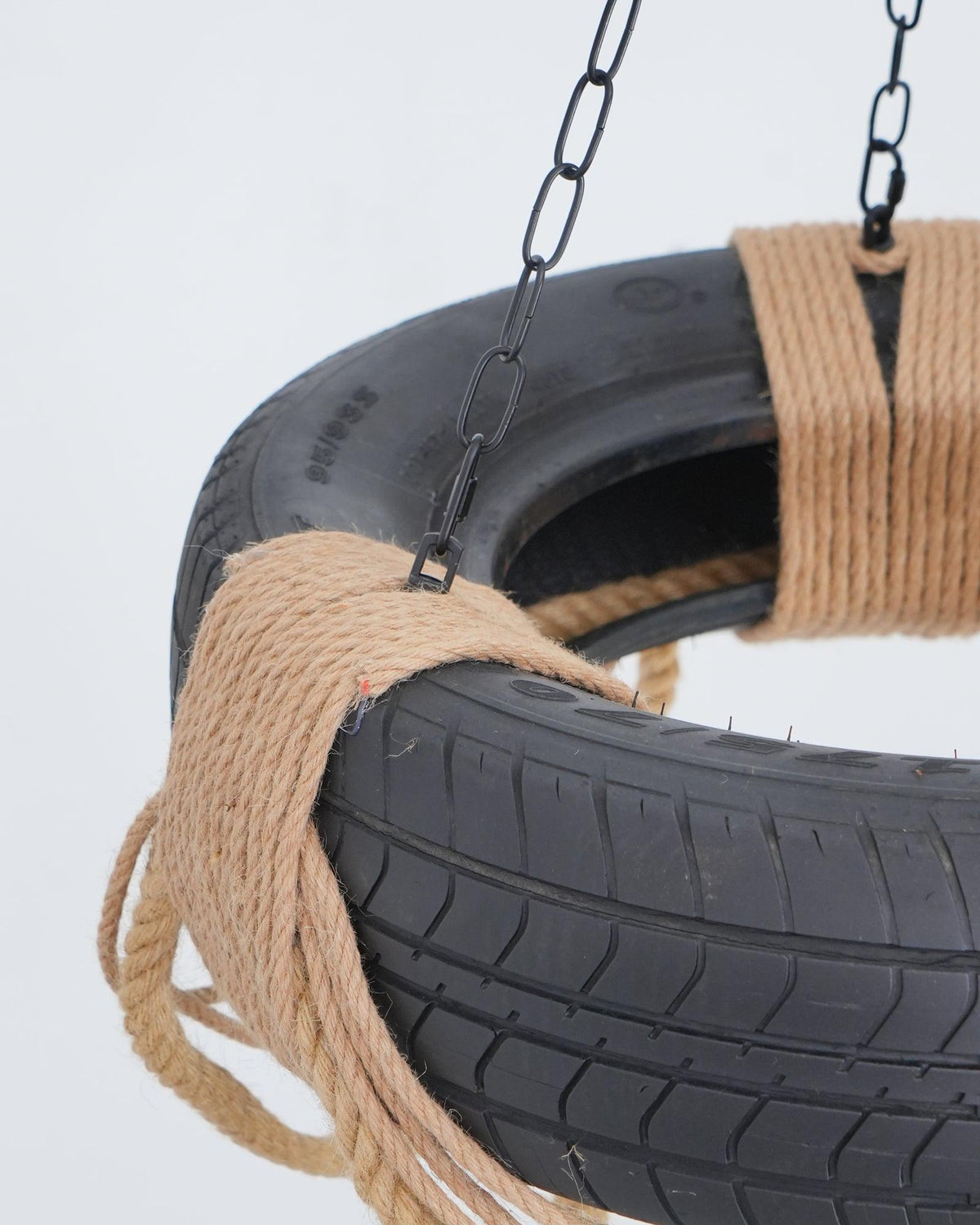 Hemp Rope Industrial Tire Chandelier – Ambient Illumination in Luxury Interior Setting View 9