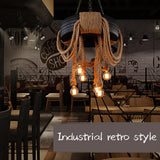 Hemp Rope Industrial Tire Chandelier – Ambient Illumination in Luxury Interior Setting View 5