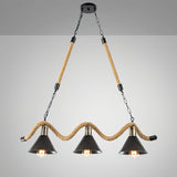 Hemp Rope Industrial Wave Chandelier – Ambient Illumination in Luxury Interior Setting View 16