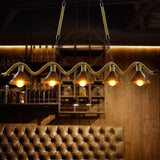 Hemp Rope Industrial Wave Chandelier – Ambient Illumination in Luxury Interior Setting View 11