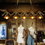 Hemp Rope Industrial Wave Chandelier – Handcrafted Material Texture and Detail View