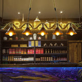 Hemp Rope Industrial Wave Chandelier – Ambient Illumination in Luxury Interior Setting View 8