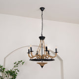 Hemp Rope Industrial Chandelier – Ambient Illumination in Luxury Interior Setting View 13