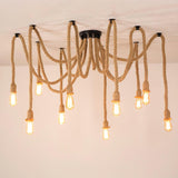 Hemp Rope Scattered Chandelier – Ambient Illumination in Luxury Interior Setting View 11
