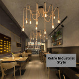 Hemp Rope Scattered Chandelier – Ambient Illumination in Luxury Interior Setting View 5