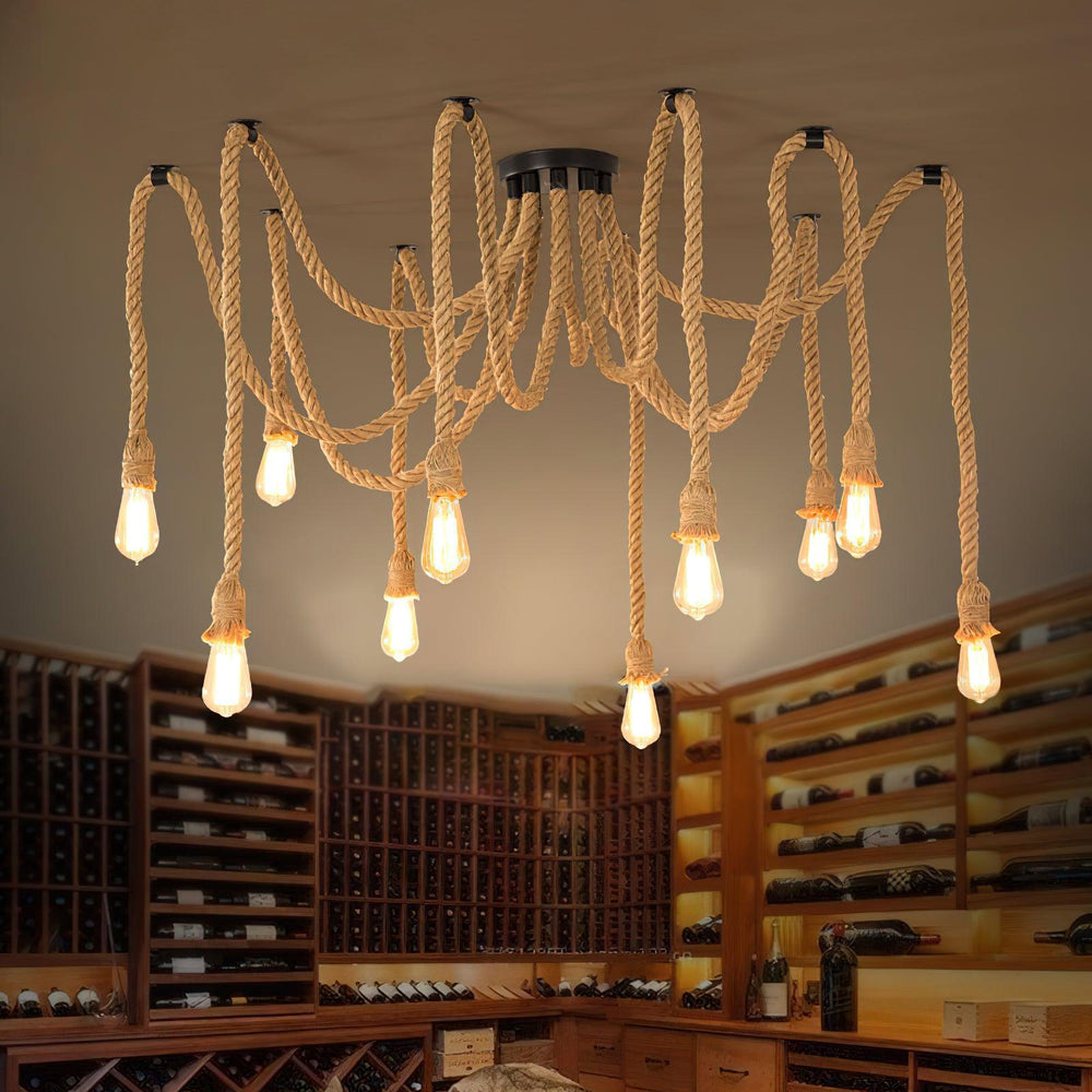 Hemp Rope Scattered Chandelier