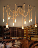 Hemp Rope Scattered Chandelier – Ambient Illumination in Luxury Interior Setting View 7