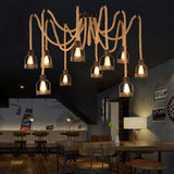Hemp Rope Scattered Chandelier – Ambient Illumination in Luxury Interior Setting View 3