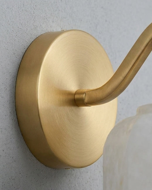 Henry Alabaster Curated Alabaster Wall Sconce – macro detail view #1