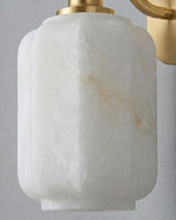 Henry Alabaster Curated Alabaster Wall Sconce – full fixture elevation view