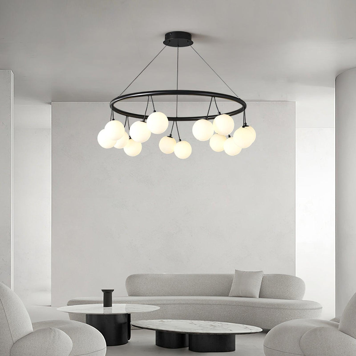 Modern Heronia Chandelier – Handcrafted Material Texture and Detail View