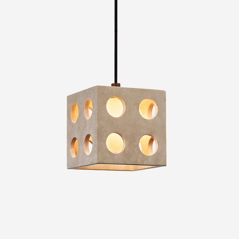 Hexa Curated Yellow Travertine Pendant Light – Yellow Travertine Pendant Light