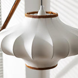 Hikari Curated Solid Brass Floor Lamp – unlit natural material contrast