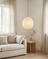 Hikari Paper Curated Washi Paper Pendant Light – dimensional scale reference